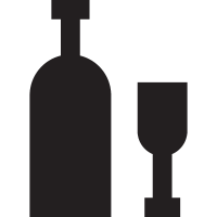 Wine Bottle and Glass vector