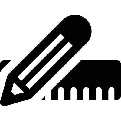 Pencil and Ruler vector logo