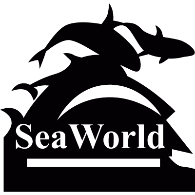 Sea World Theme park vector logo