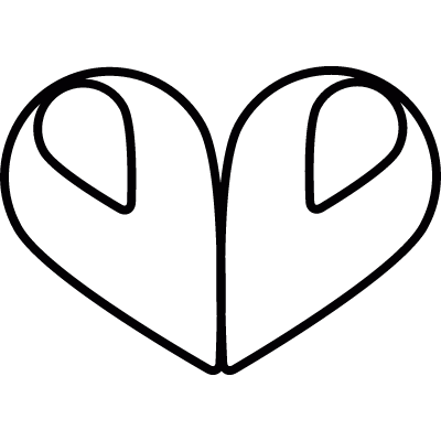 Heart made with petals vector logo