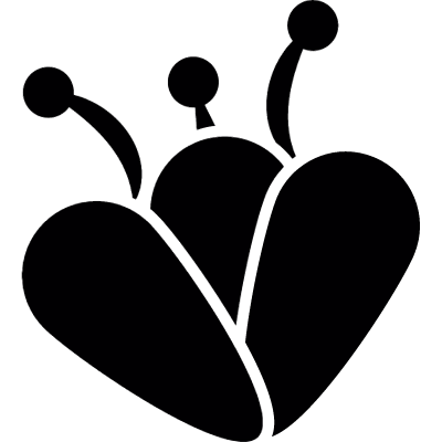 Flower stamens vector logo