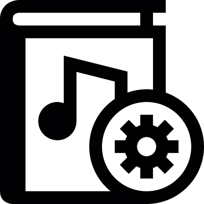 Audiobook settings vector logo