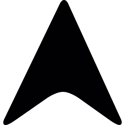 Black arrowhead pointing up vector logo