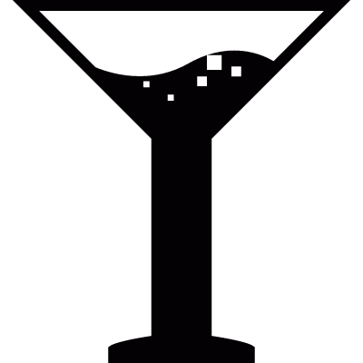 Cocktail glass vector logo