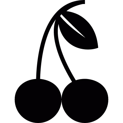 Two cherries vector logo