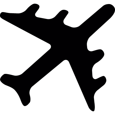Black airplane vector logo