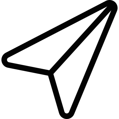 Tiny paper airplane vector logo