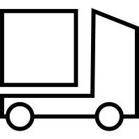 Rectangular Delivery truck vector