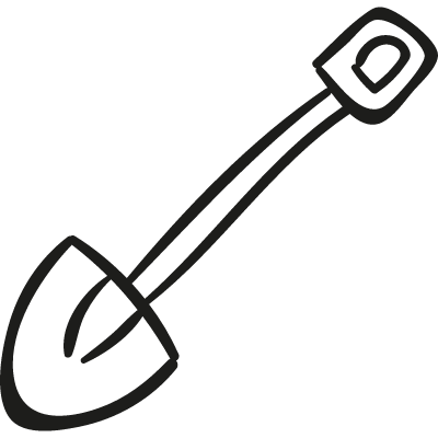 Gardening Shovel vector logo