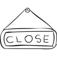 Closed Sign vector