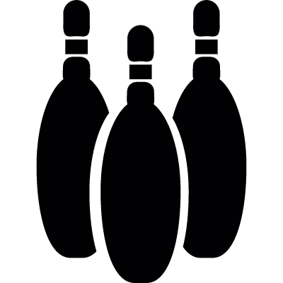 Bowling Cones Silhouette vector logo