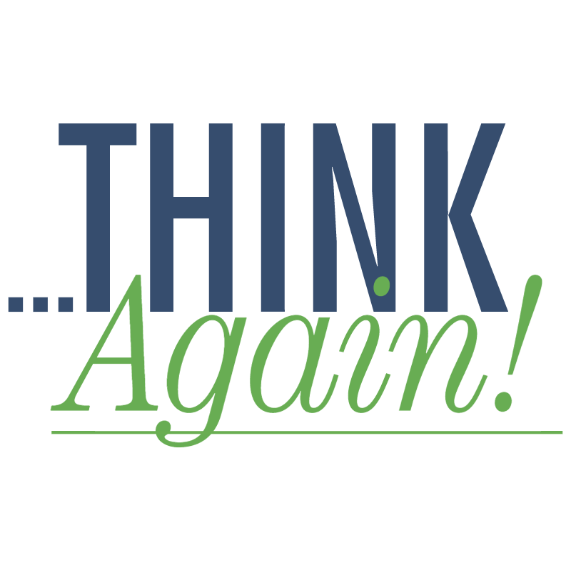Think Again vector logo