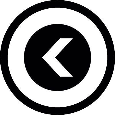 Arrow to left inside circles vector logo