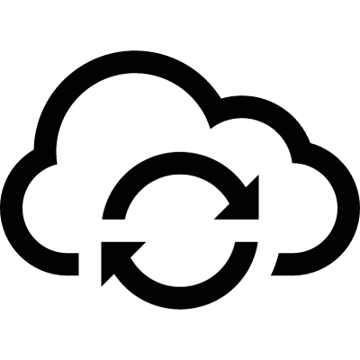 Cloud refresh arrow vector logo