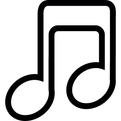Music note vector logo