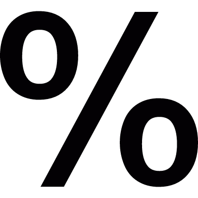 Percent sign vector logo
