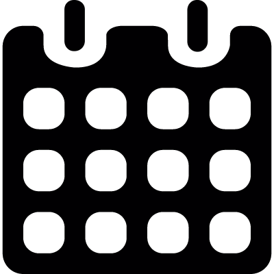 Black paper calendar with spring vector logo