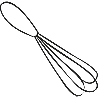 Manual mixer doodle vector logo