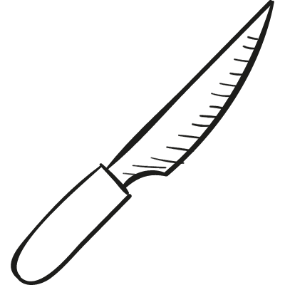 Inclined Knife vector logo