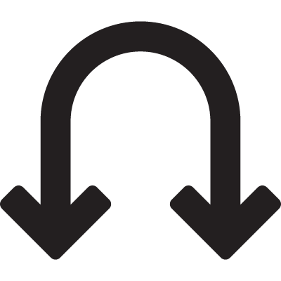 Double Curve Arrow vector logo
