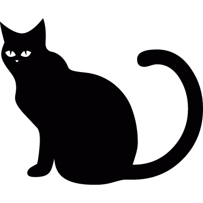 Cat black vector logo