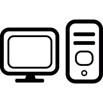 Pc and monitor vector logo
