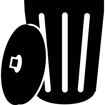 Open dustbin vector logo
