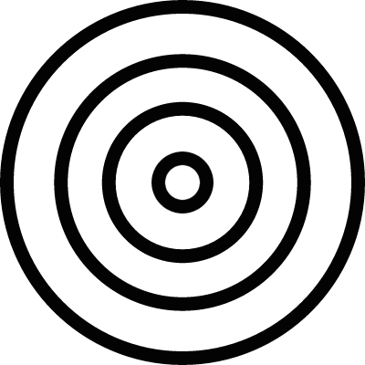 White bullseye vector logo