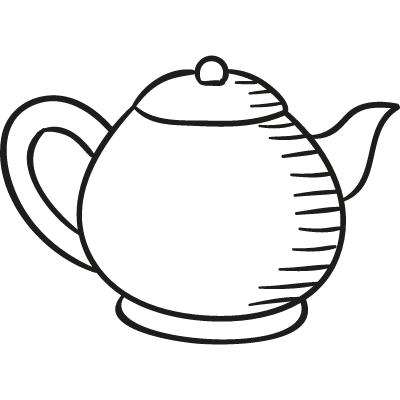 Teapot Facing Right vector logo