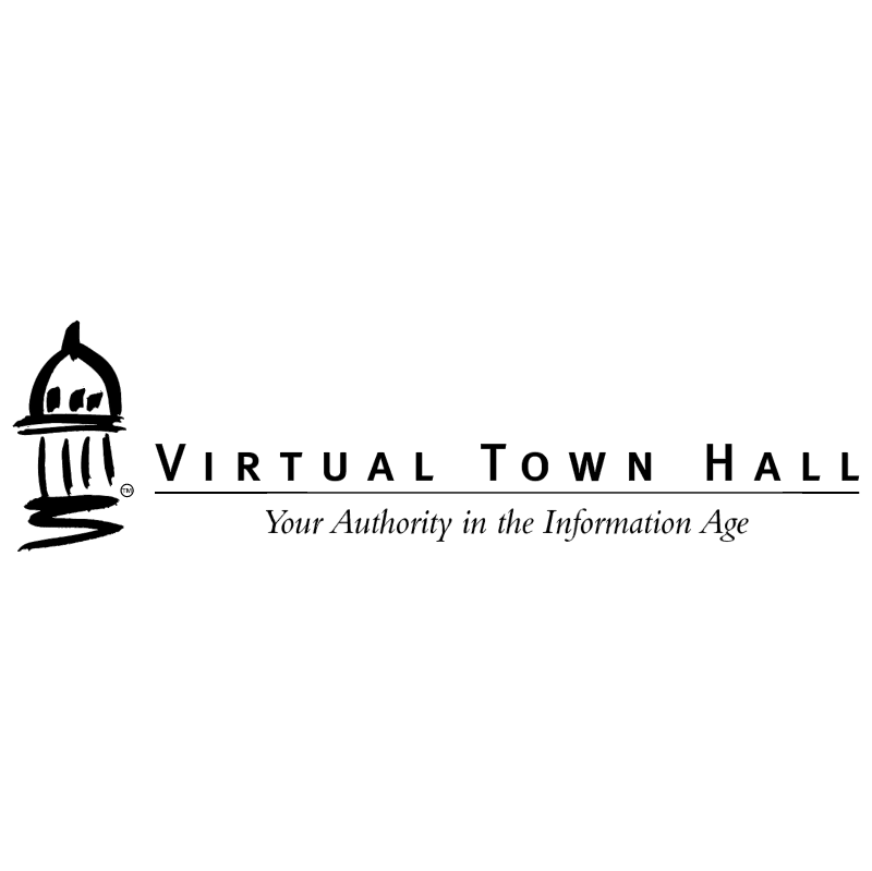 Virtual Town Hall vector logo
