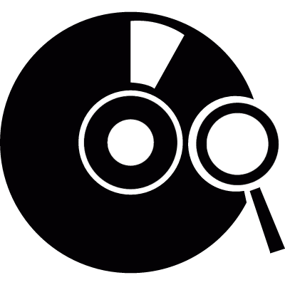 Searching disc vector logo
