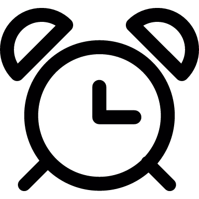 Ring bell clock vector logo