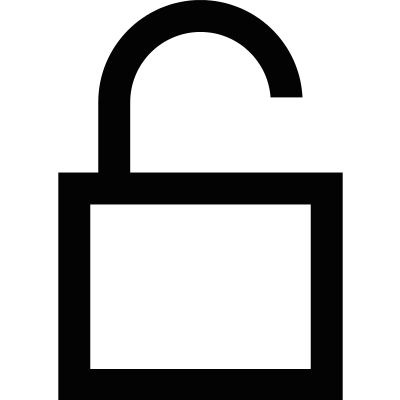 Open lock vector logo
