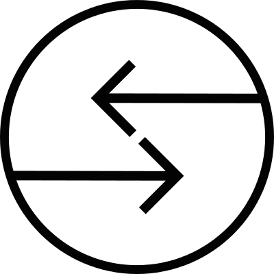 Switch arrow button vector logo