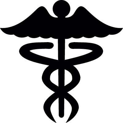 Caduceus medical symbol vector logo