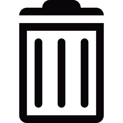 Trash container vector logo