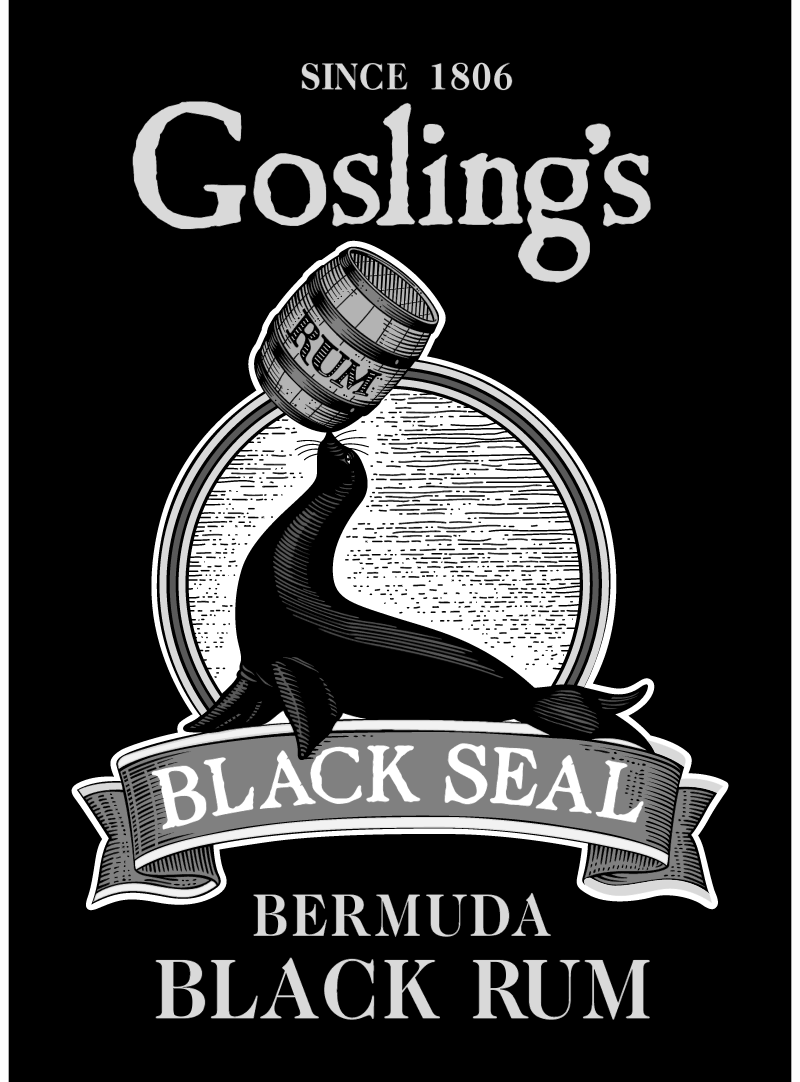 Gosligs Black Rum vector logo