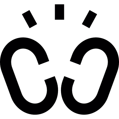 Broken link vector logo