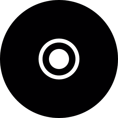Black compact disc vector logo