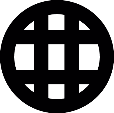 Grid inside circle vector logo