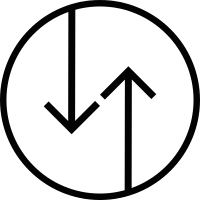 Up and down arrows button vector