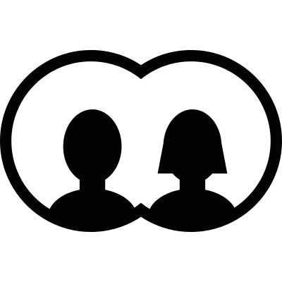 Couple avatar vector logo