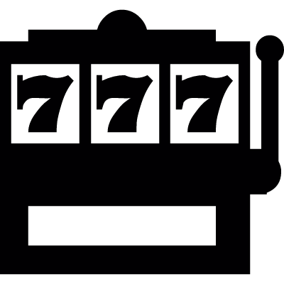 Slot machine silhouette vector logo