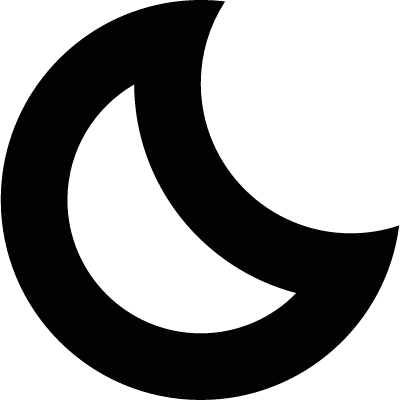 Crescent moon vector logo