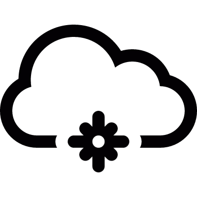 Snowflake in a Cloud vector logo