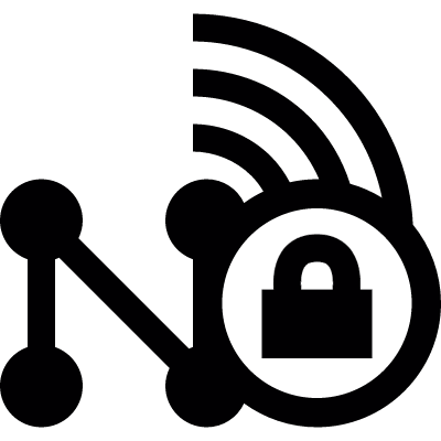 Blocked network vector logo