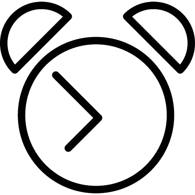 Bell clock vector logo