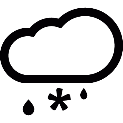 Cloud with sleet vector logo