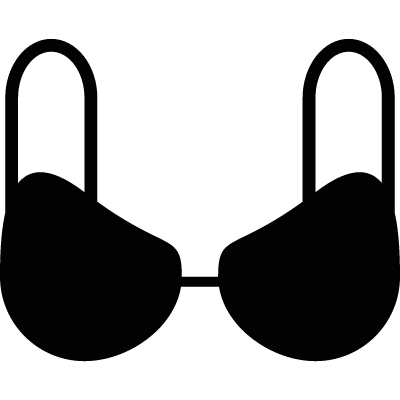 Black bra vector logo
