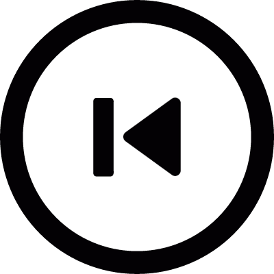 Skip back button vector logo